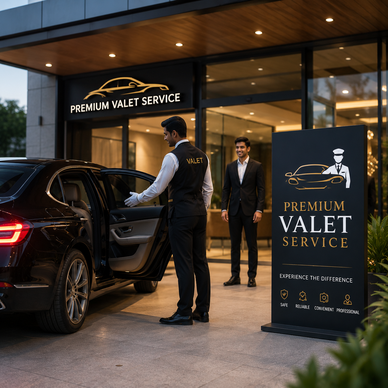Luxury valet parking